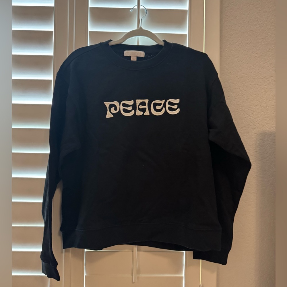 Spiritual Gangster Black Peace Crew Neck Sweater
